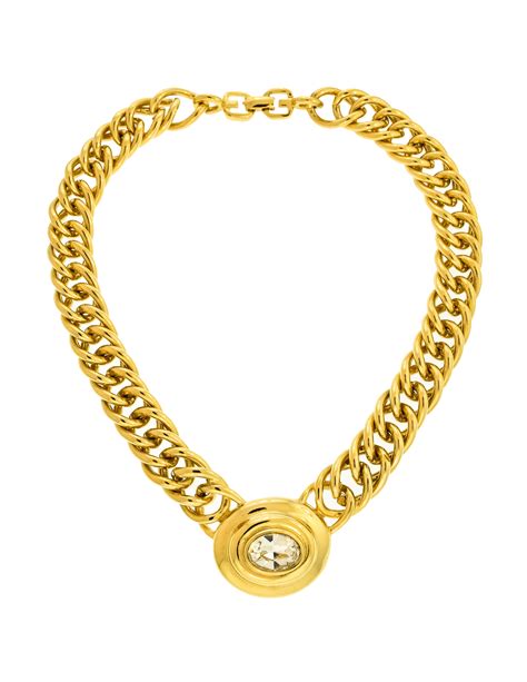 gold givenchy large oval link necklace|Givenchy Neiman Marcus Women Accessories.